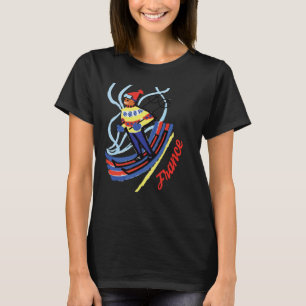 Frankrijk Skireizen Retro Vintage T-Shirt