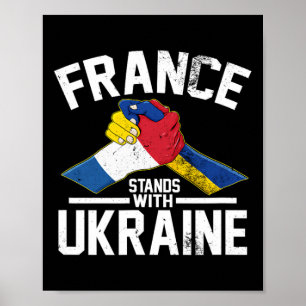 Frankrijk staat achter Oekraïne Oekraïense Franse Poster