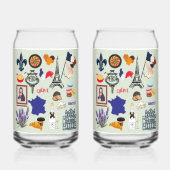 Frankrijk Symbolen Blikvorm Glas (Achterkant)