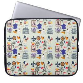 Frankrijk Symbolen Laptop Sleeve