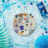 Frankrijk Symbolen Papieren Bordje (Feest)