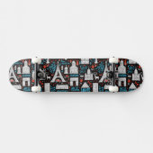 Frankrijk | Symbolen Patroon Skateboard (Horizontaal)