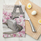 FRANKRIJK, TOUR EIFFEL, PARIJS, WIJN, FRANSE KAAS THEEDOEK (Quarter Fold)