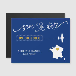 Frankrijk Trouwen Save the Date Kaart, Kaart