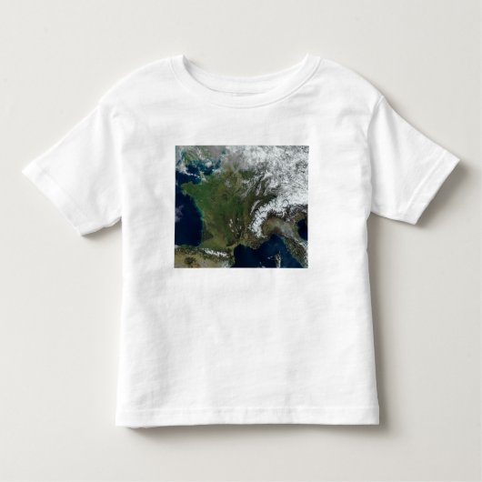 Frankrijk vanuit de ruimte kinder shirts (Voorkant)