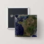 Frankrijk Vierkante Button 5,1 Cm (Voorkant /achterkant)