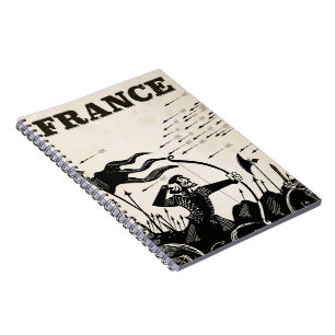 Frankrijk vintage reisposter. klassieke middeleeuw notitieboek