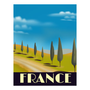 Frankrijk vintage stijl reisposter foto afdruk