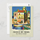 FRANKRIJK Vintage Travel briefkaart (Voorkant / Achterkant)