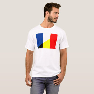 frankrijk vlag belgië vlag t-shirt