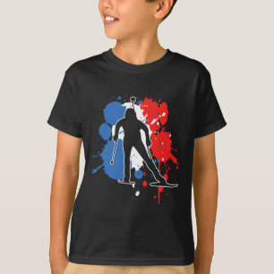 Frankrijk vlag Biathlonist - Frans Biathlon T-shirt