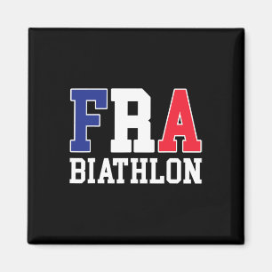 Frankrijk Vlag Biathlonist - Franse Fra Biathlon Magneet