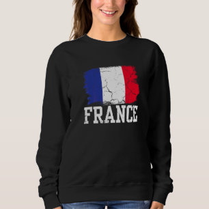 Frankrijk Vlag Football Vintage Fan Voetbal Team T Trui