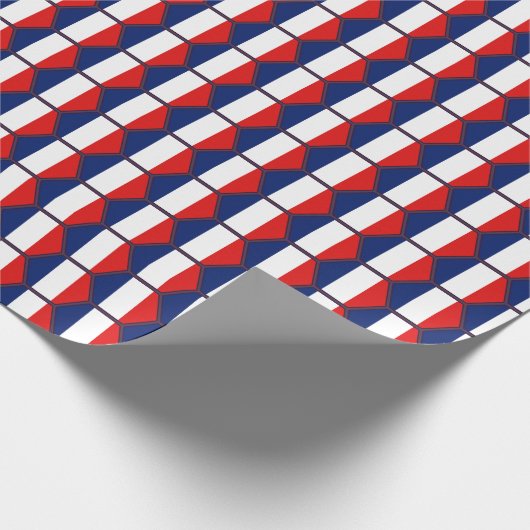 Frankrijk Vlag Honeycomb Wrapping Paper Cadeaupapier (Hoek)