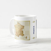 Frankrijk Vlag + Kaart Mok (Voorkant links)