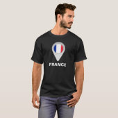 Frankrijk Vlag Locatie Icoon T-shirt (Voorkant volledig)