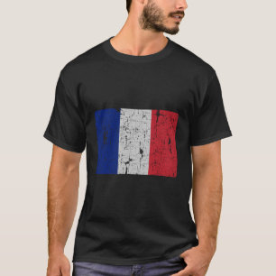-Frankrijk Vlag retroFranse Mannen Vrouwen Souveni T-shirt