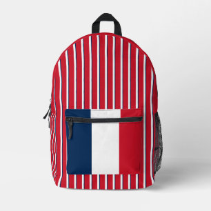 Frankrijk vlag rode strepen print gesneden naaizak bedrukte rugzak