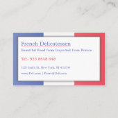 Frankrijk vlag, volledig  Visitekaartje (Achterkant)