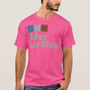 Frankrijk Voetbal 2018 Franse vlag Allez Les Bleus T-shirt