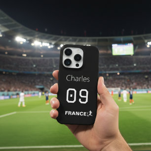 Frankrijk Voetbal Aangepaste Naam Nummer Cadeau iPhone 15 Pro Hoesje
