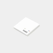 Frankrijk Voetbal Fan Shirt Hart Post-it® Notes (Schuin)