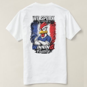 Frankrijk Voetbal Fan Shirt Winnend Vloeiend Tee