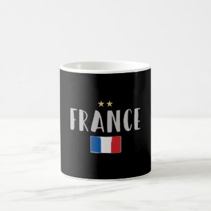 Frankrijk Voetbal Fan T-shirt Franse Vlag Koffiemok