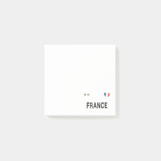 Frankrijk Voetbal Fan T-shirt Hart Post-it® Notes (Voorkant)