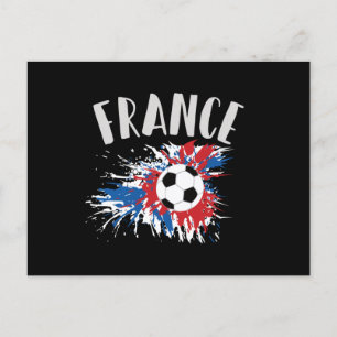 Frankrijk Voetbal Grunge Flag Briefkaart