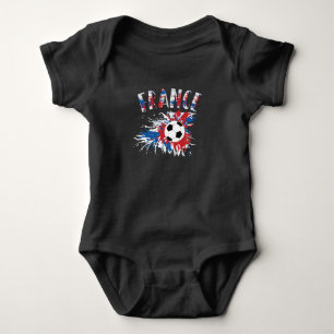Frankrijk Voetbal Grunge Flag Romper