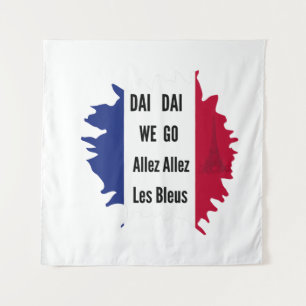 Frankrijk Voetbal Trots Allez Les Bleus Wand Tapij Wandkleed