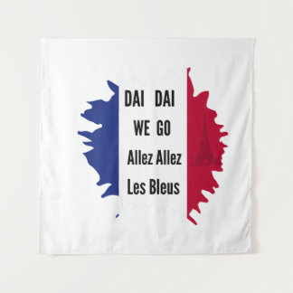 Frankrijk Voetbal Trots Allez Les Bleus Wand Tapij Wandkleed