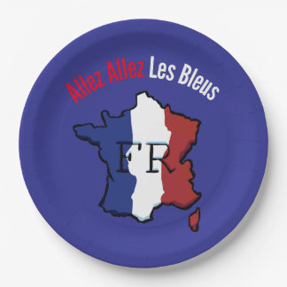 Frankrijk Voetbalfans Allez Les Bleus Feestborden Papieren Bordje