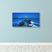 Frankrijk vuurtoren canvas afdruk (Insitu (Houten vloer))