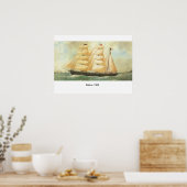 Frankrijk, zeilschip Belem 1902 Poster (Keuken)