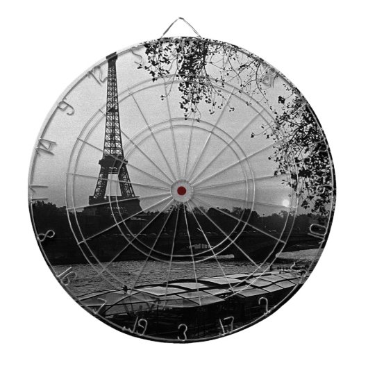 -Frankrijk zonsondergang Eiffeltoren Dartbord (Voorkant)