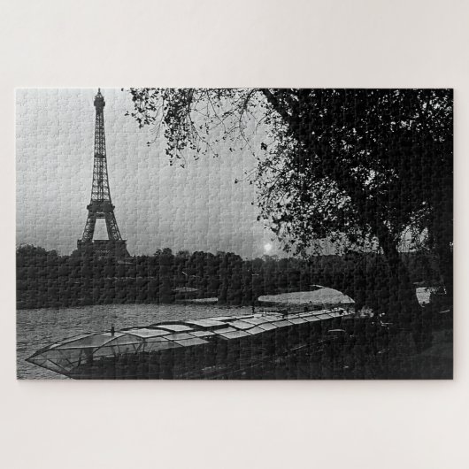 -Frankrijk zonsondergang Eiffeltoren Legpuzzel (Horizontaal)