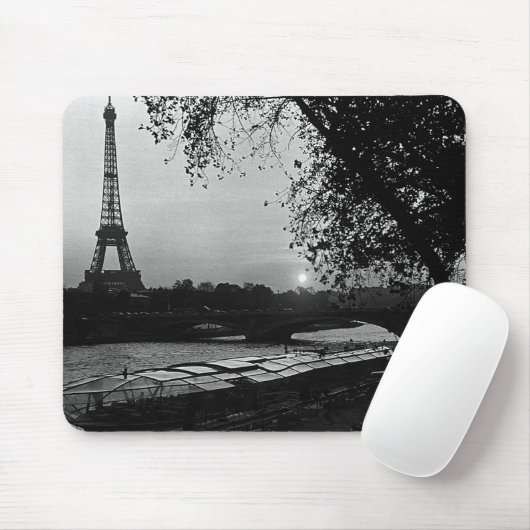 -Frankrijk zonsondergang Eiffeltoren Muismat (Met muis)
