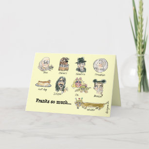 Franks zo veel dank je grappige Cartoon kaart