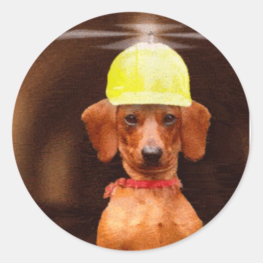Franky The Flying Dachshund Sticker (Voorkant)
