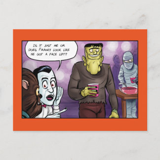 Franky's Face Lift Halloween Briefkaart