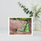 Franlink D. Roosevelt Standbeeld Waterverf Briefkaart (Staand voorkant)