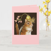 Frannie la carte chipmunk (Fleur jaune)