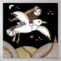 Frannies Vol de Fancy Poster Art Imprimer