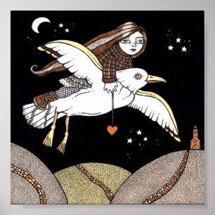 Frannies Vol de Fancy Poster Art Imprimer