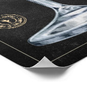 Frans 75 Cocktail Recept Chalkboard Bar Art Poster (Hoek)