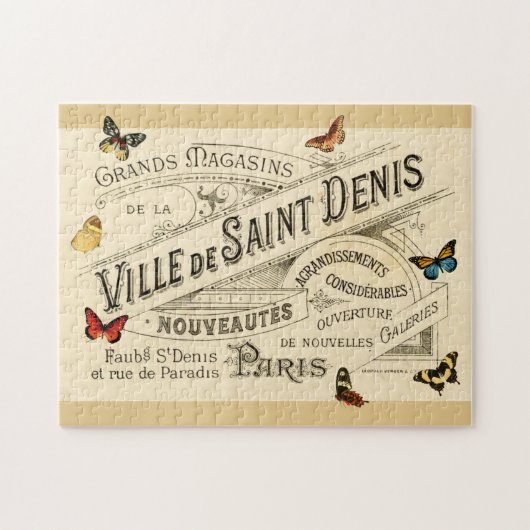 Frans AD met  butterflies, VS 2 Legpuzzel (Horizontaal)