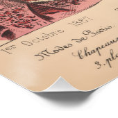  Frans AD Victoriaans Pet Mode van Parijs Perfect Poster (Hoek)