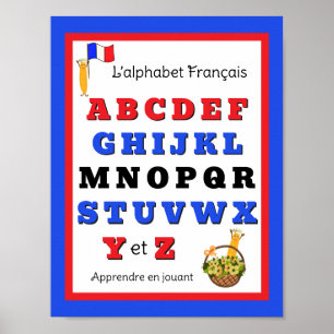 Frans Alfabet Kinderen Poster